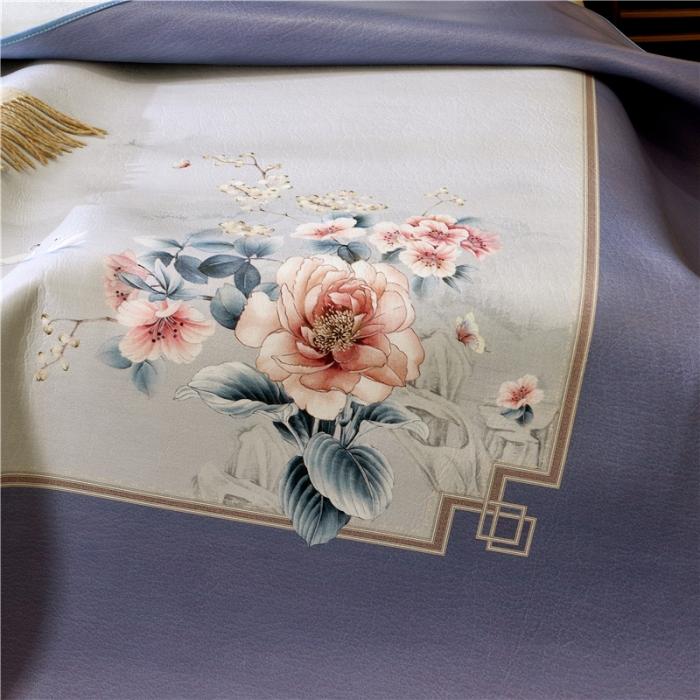 91家纺网 家纺一手货源 找家纺 彩绘头层牛皮凉席 -比翼双飞