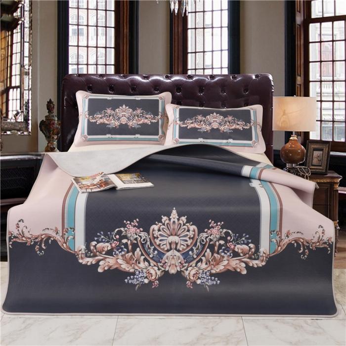 91家纺网 家纺一手货源 找家纺 彩绘头层牛皮凉席 -艾利