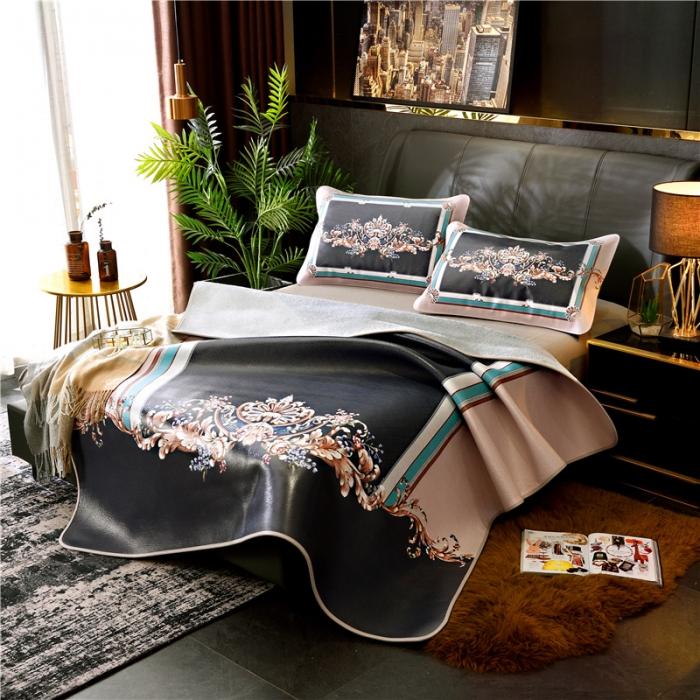 91家纺网 家纺一手货源 找家纺 彩绘头层牛皮凉席 -艾利