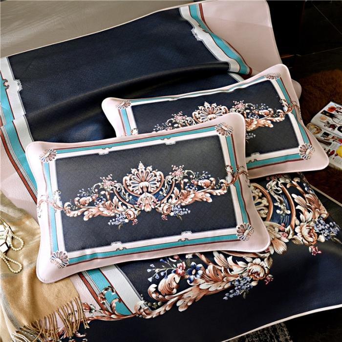 91家纺网 家纺一手货源 找家纺 彩绘头层牛皮凉席 -艾利