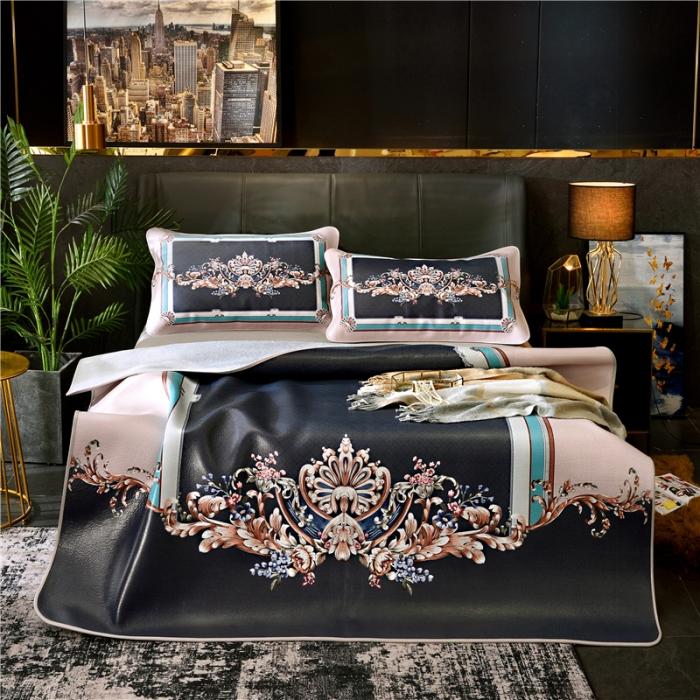 91家纺网 家纺一手货源 找家纺 彩绘头层牛皮凉席 -艾利