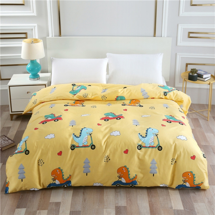 91家纺网 家纺一手货源 找家纺 雨萝家纺 2022新款纯棉被套全棉被罩 恐龙秘境