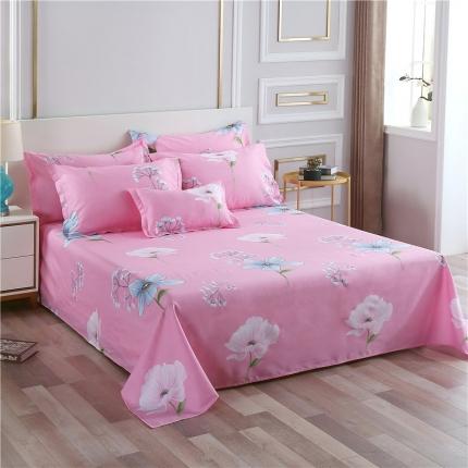 91家纺网 家纺一手货源 找家纺 雨萝家纺 2021新款纯棉床单 空谷幽兰