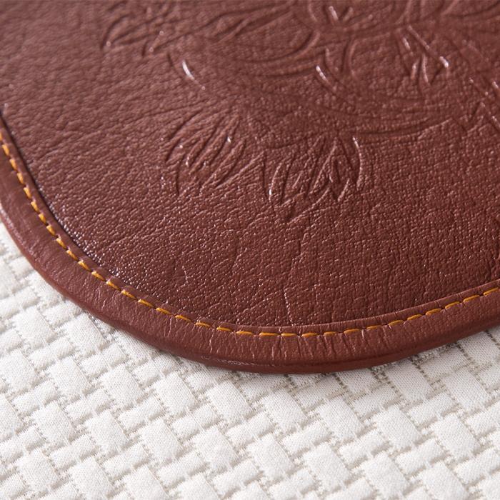 91家纺网 家纺一手货源 找家纺 红棕色头层水牛皮席