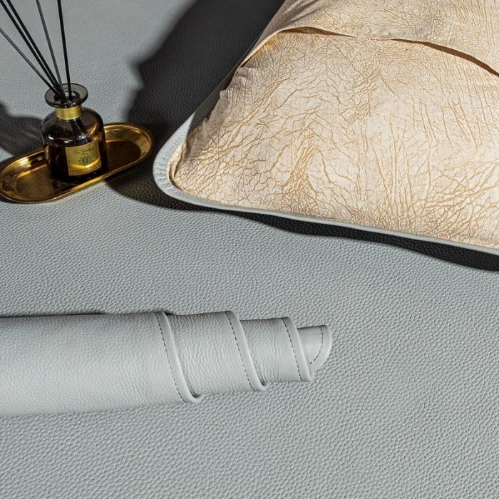 91家纺网 家纺一手货源 找家纺 素彩头层黄牛皮席 -素彩-灰色