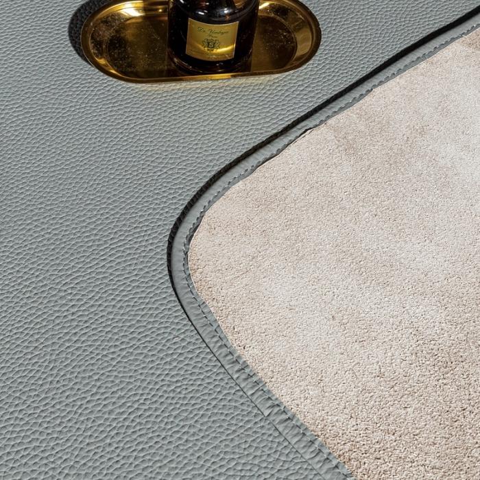 91家纺网 家纺一手货源 找家纺 素彩头层黄牛皮席 -素彩-灰色