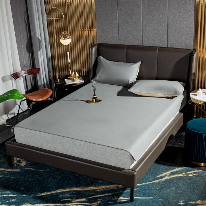 91家纺网 家纺一手货源 找家纺 素彩头层黄牛皮席 -素彩-灰色