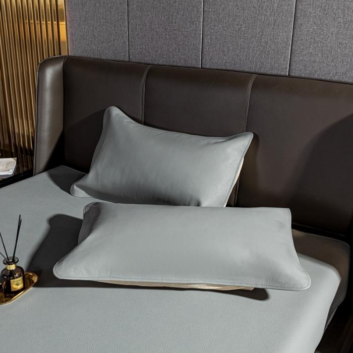 91家纺网 家纺一手货源 找家纺 素彩头层黄牛皮席 -素彩-灰色