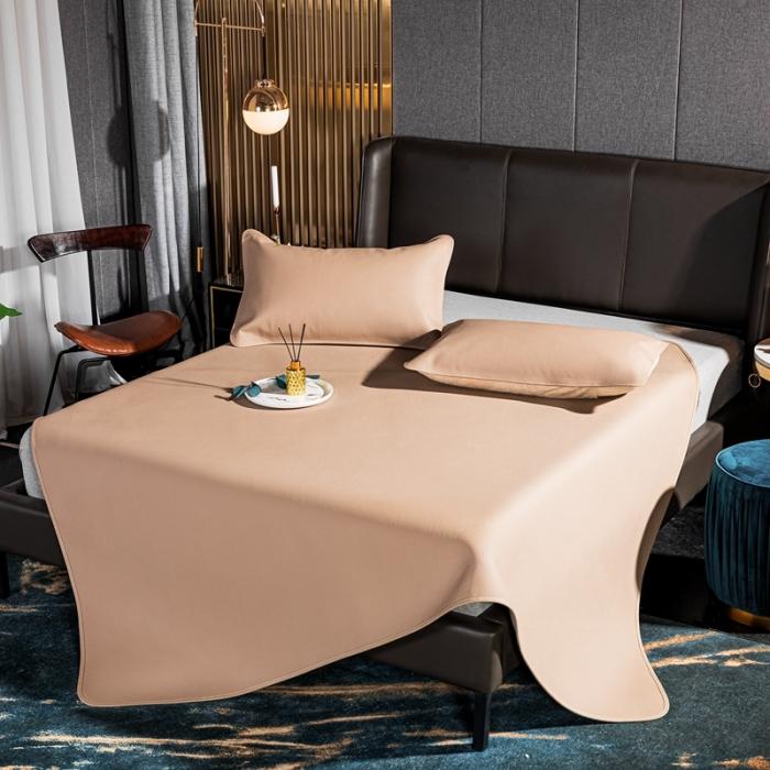 91家纺网 家纺一手货源 找家纺 素彩头层黄牛皮席 -素彩-粉色