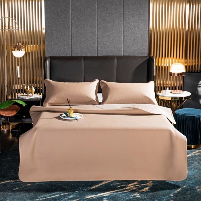 91家纺网 家纺一手货源 找家纺 素彩头层黄牛皮席 -素彩-粉色