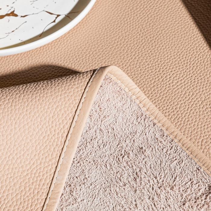 91家纺网 家纺一手货源 找家纺 素彩头层黄牛皮席 -素彩-粉色