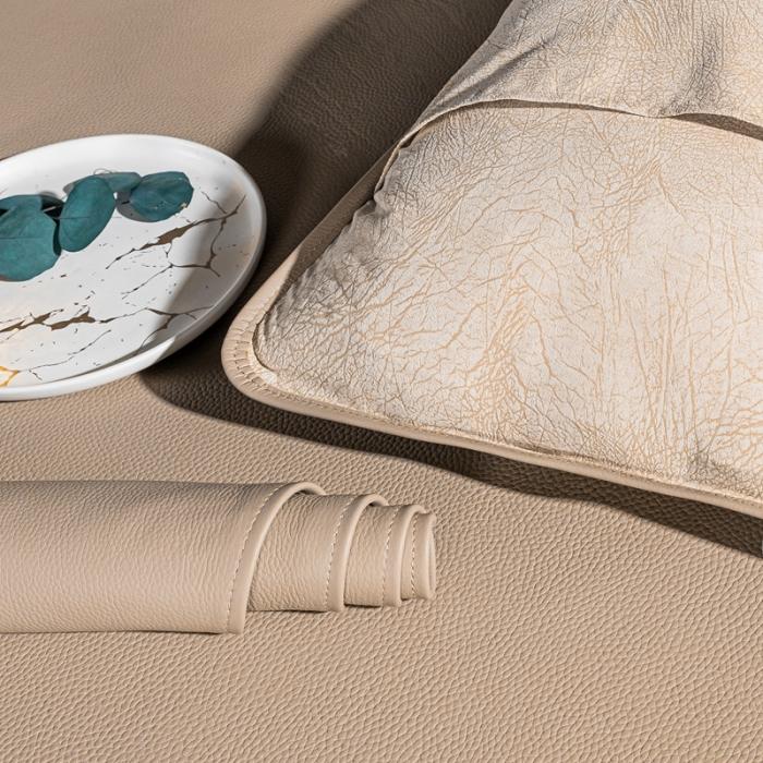 91家纺网 家纺一手货源 找家纺 素彩头层黄牛皮席 -素彩-卡其色