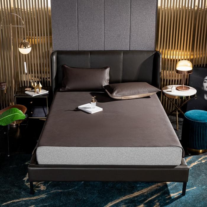 91家纺网 家纺一手货源 找家纺 素彩头层黄牛皮席 -素彩-灰暗色