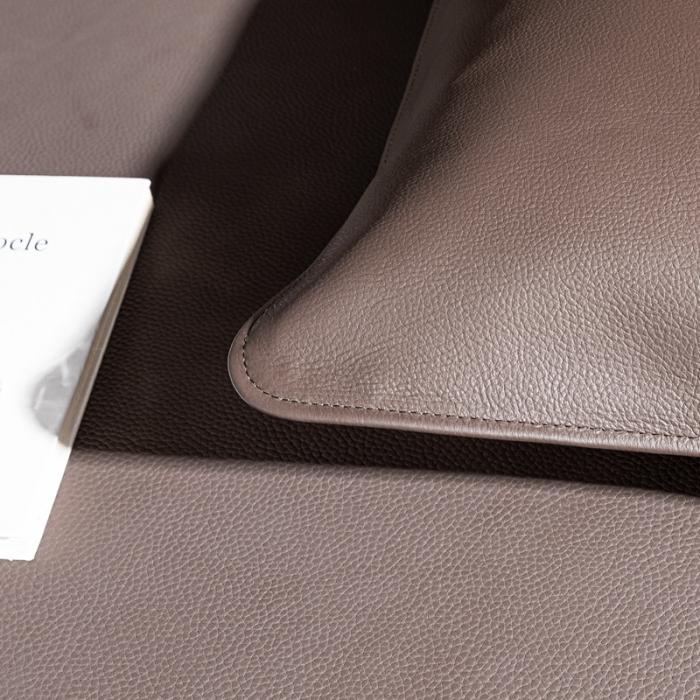 91家纺网 家纺一手货源 找家纺 素彩头层黄牛皮席 -素彩-灰暗色