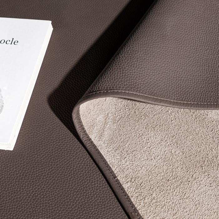 91家纺网 家纺一手货源 找家纺 素彩头层黄牛皮席 -素彩-灰暗色