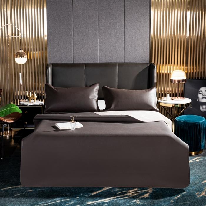 91家纺网 家纺一手货源 找家纺 素彩头层黄牛皮席 -素彩-灰暗色