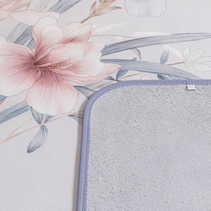 91家纺网 家纺一手货源 找家纺 彩绘头层水牛皮凉席 -蝶梦南吟-灰