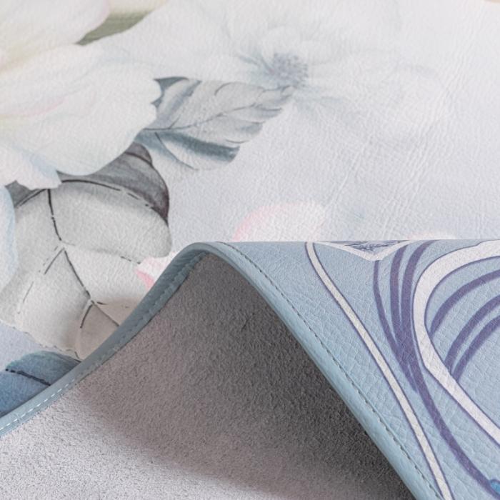 91家纺网 家纺一手货源 找家纺 彩绘头层水牛皮席 -国色天香-银灰色