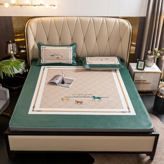 91家纺网 家纺一手货源 找家纺 彩绘头层水牛皮席