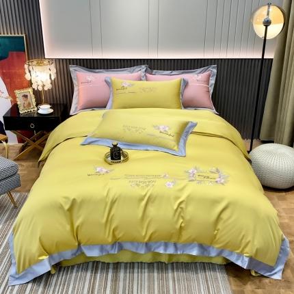 91家纺网 家纺一手货源 找家纺 （总）星尚家纺 2021新款100支天丝棉刺绣四件套蓝调之夜