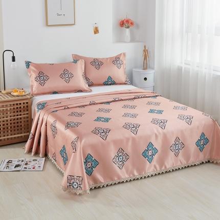 91家纺网 家纺一手货源 找家纺 北纬27度 2021新款冰丝凉席三件套 波西米亚