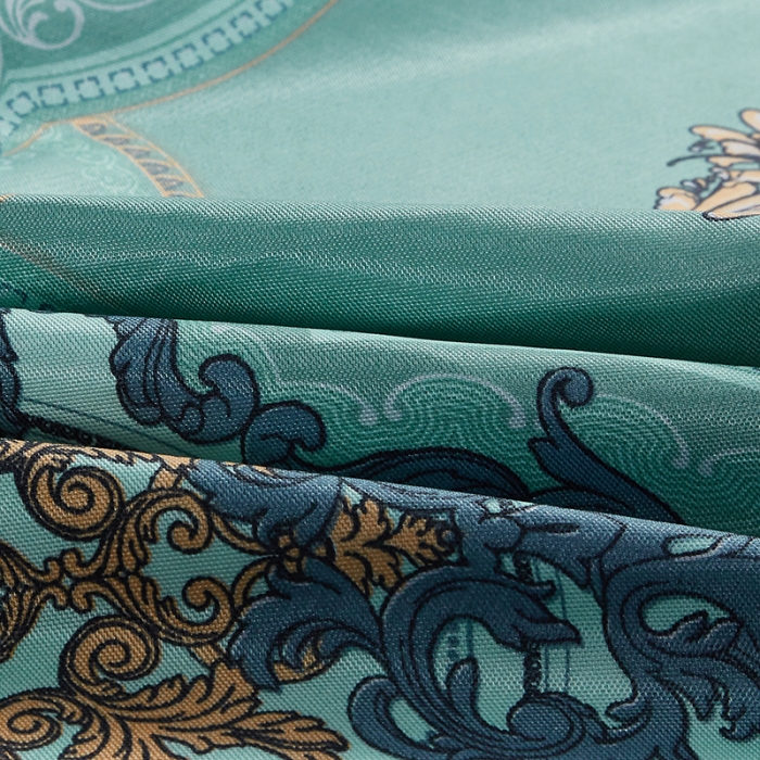 91家纺网 家纺一手货源 找家纺 北纬27度 2021新款冰丝凉席三件套 巴比伦绿