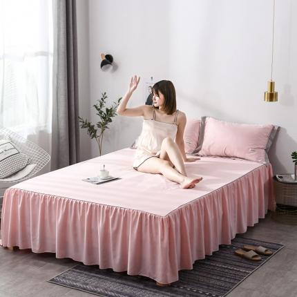 91家纺网 家纺一手货源 找家纺 （总）意尚风情 2021新款水洗天丝床裙三件套