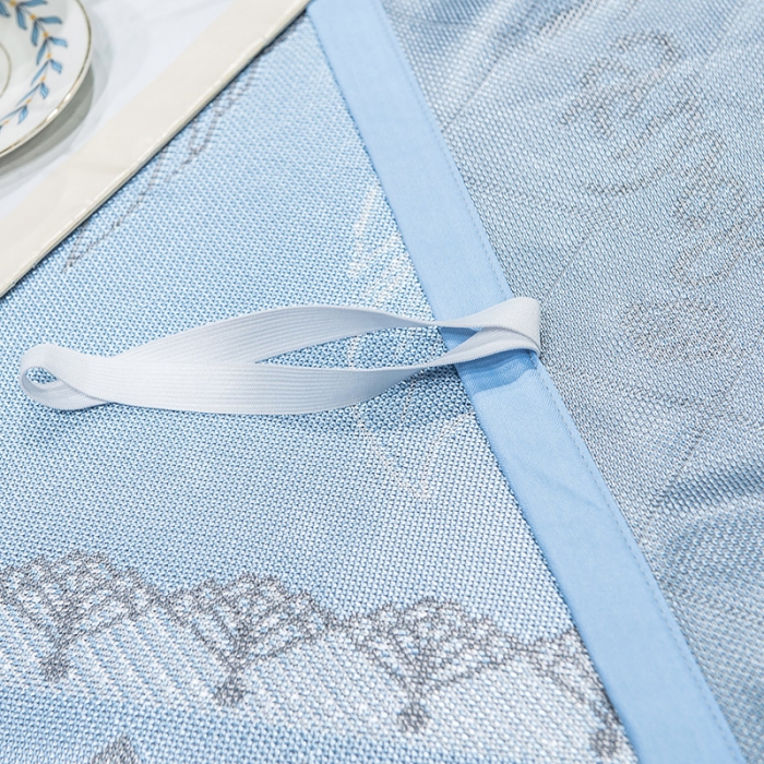 91家纺网 家纺一手货源 找家纺 全季家居 2021新款1200D碳光席床单款冰丝凉席羽毛天蓝