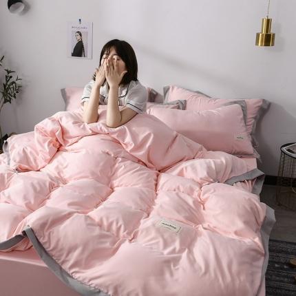 91家纺网 家纺一手货源 找家纺 意尚风情  2021新款水洗天丝四件套 恋曲-玉色