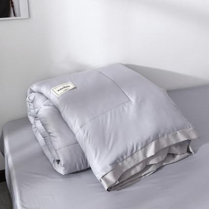 91家纺网 家纺一手货源 找家纺 意尚风情 2021新款水洗天丝夏被四件套 恋曲-银灰