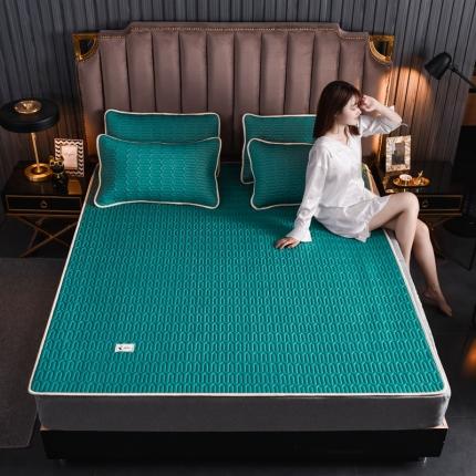 米乐床垫 2021新款冷感乳胶凉席 冷墨绿