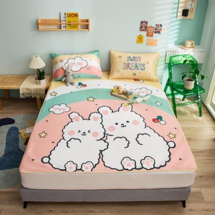 91家纺网 家纺一手货源 找家纺 （总）塔塔 2025新款凉感丝大版印花软席凉席三件套