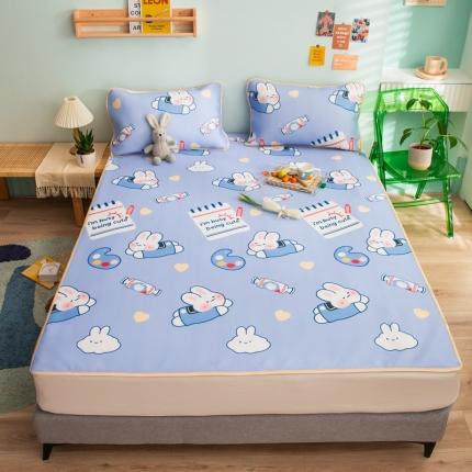 91家纺网 家纺一手货源 找家纺 （总）塔塔 2025新款凉感丝大版印花软席凉席三件套