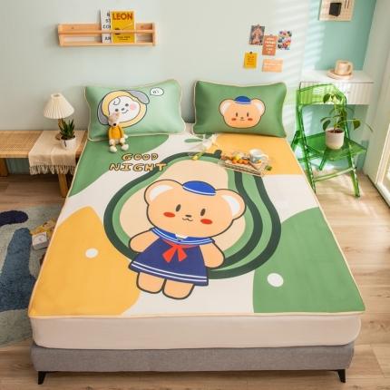 91家纺网 家纺一手货源 找家纺 （总）塔塔 2025新款凉感丝大版印花软席凉席三件套