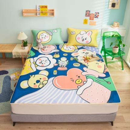 91家纺网 家纺一手货源 找家纺 （总）塔塔 2025新款凉感丝大版印花软席凉席三件套