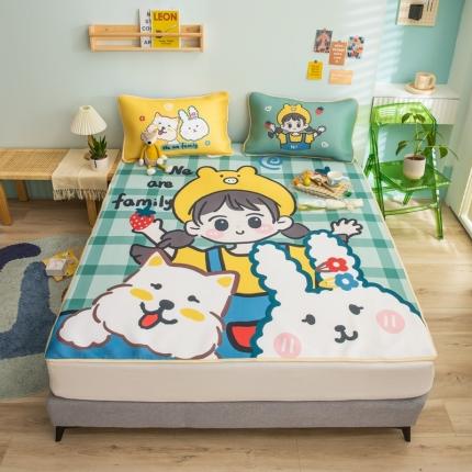 91家纺网 家纺一手货源 找家纺 （总）塔塔 2025新款凉感丝大版印花软席凉席三件套