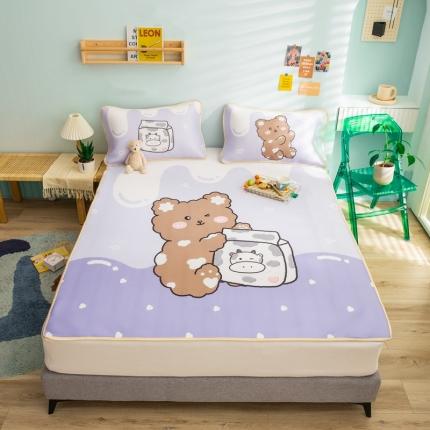 91家纺网 家纺一手货源 找家纺 （总）塔塔 2025新款凉感丝大版印花软席凉席三件套