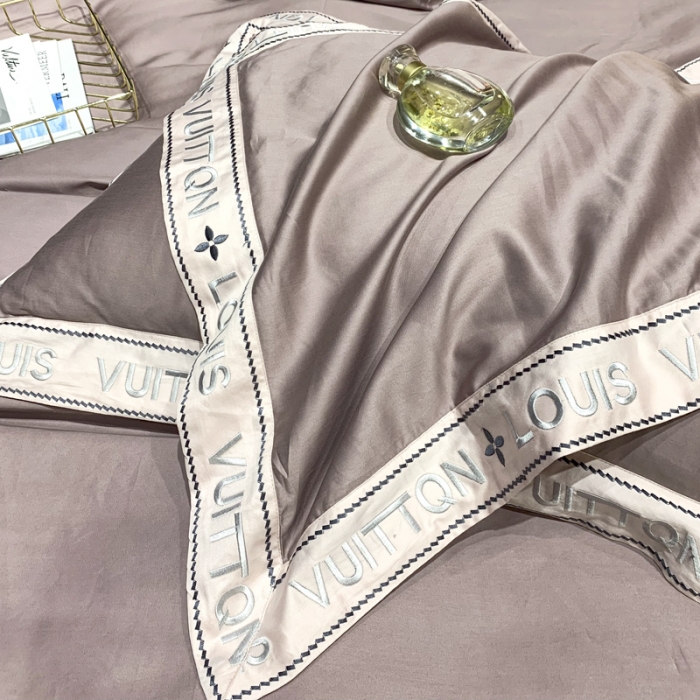 91家纺网 家纺一手货源 找家纺 青竹苑 2021新款轻奢风60S长绒棉四件套豆沙加粉玉