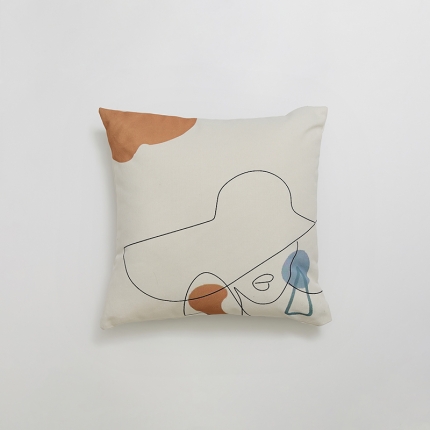 91家纺网 家纺一手货源 找家纺 北欧现代风情绪碎片系棉麻加厚抱枕 客厅沙发靠垫 床头靠垫含芯