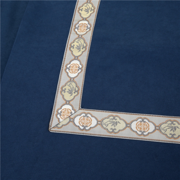 91家纺网 家纺一手货源 找家纺 乐逸家纺 2023新品棉麻雪芙尼美容套件棉麻欧式花边兰灰