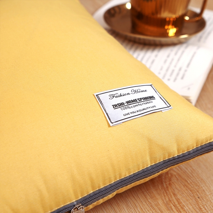 91家纺网 家纺一手货源 找家纺 照世家纺 2021新款贴布绣多功能抱枕被姜黄