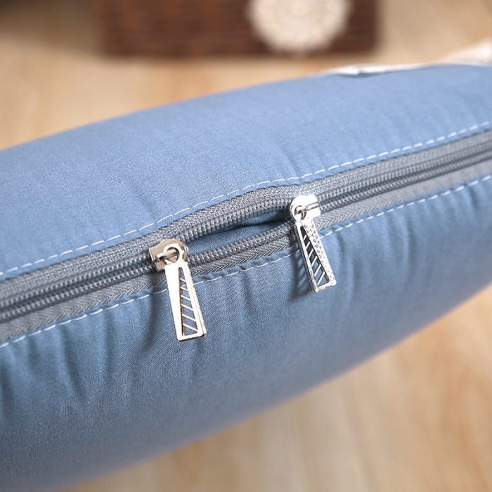 91家纺网 家纺一手货源 找家纺 照世家纺 2021新款贴布绣多功能抱枕被蓝色