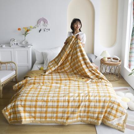 91家纺网 家纺一手货源 找家纺 （总）薇玛仕2023新款全棉水洗色织夏凉被空调被