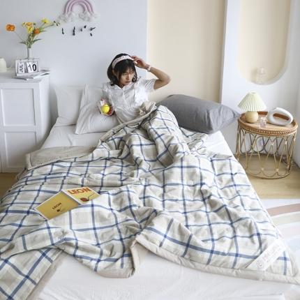 91家纺网 家纺一手货源 找家纺 （总）薇玛仕2023新款全棉水洗色织夏凉被空调被