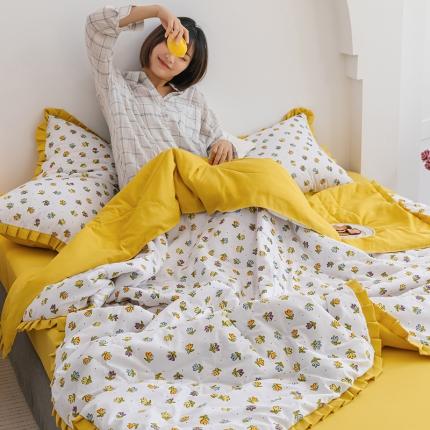 红粉佳人 2021新款韩版洛卡棉水洗棉夏被 小鲜肉