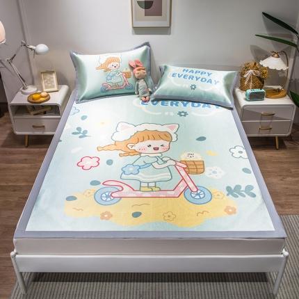 91家纺网 家纺一手货源 找家纺 （总）懒猫 2021新款宽边大版冰丝凉席