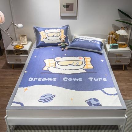 91家纺网 家纺一手货源 找家纺 （总）懒猫 2021新款宽边大版冰丝凉席