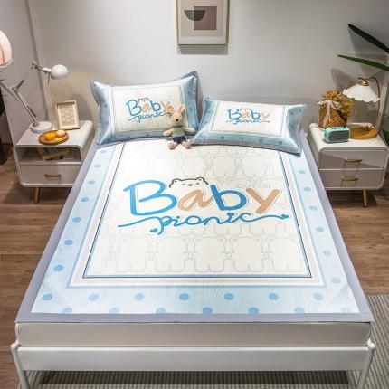 91家纺网 家纺一手货源 找家纺 （总）懒猫 2021新款宽边大版冰丝凉席