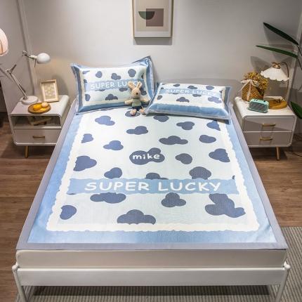 91家纺网 家纺一手货源 找家纺 （总）懒猫 2021新款宽边大版冰丝凉席