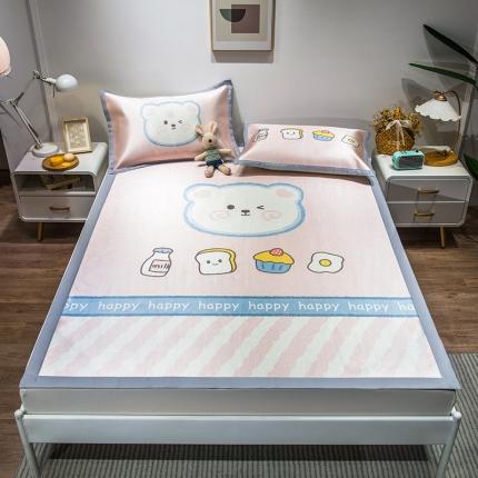 91家纺网 家纺一手货源 找家纺 （总）懒猫 2021新款宽边大版冰丝凉席